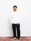 White Henley Knitwear